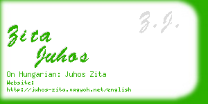 zita juhos business card